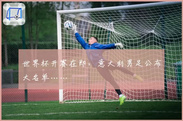 世界杯开赛在即,意大利男足公布大名单……